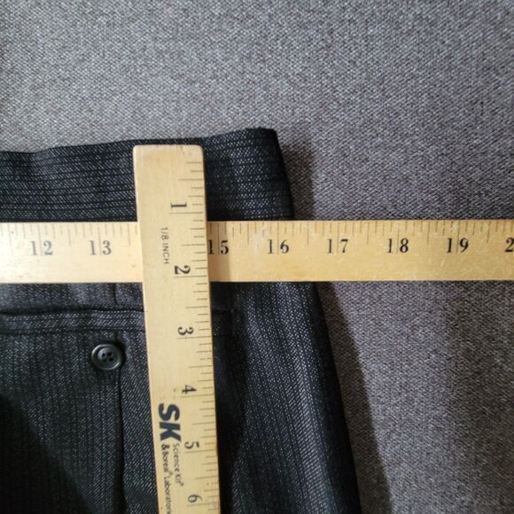 Max Mara Size 12 Black Grey Wool Blend Trouser Pants 849 - Picture 8 of 10